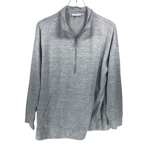 Haven Well Within Womens Gray Sky Heather Sweater Knit Half Zip Size XL - Picture 2 of 6